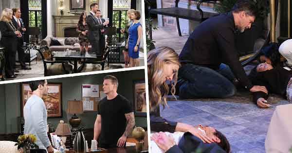 DAYS Week of May 22, 2023: Nicole declined E.J.'s proposal. Talia and Colin fell off the roof. Harris moved to Salem. Megan and Kristen moved into the DiMera mansion.