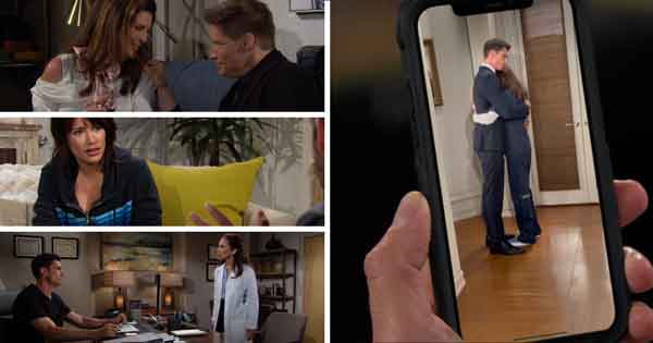 B&B Week of July 24, 2023: Liam showed Steffy video of Finn and Sheila hugging. Ridge learned Hope and Thomas had sex. Deacon and Sheila reunited.